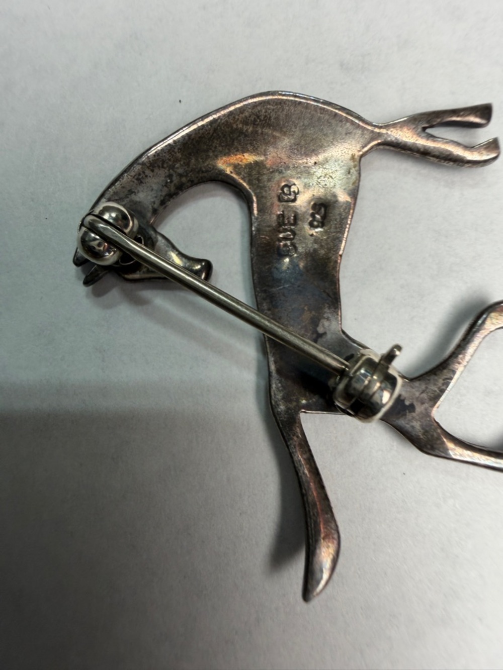 Sterling Silver Horse Brooch Equestrian Animal Pin Minimalist Design - Picture 3 of 3